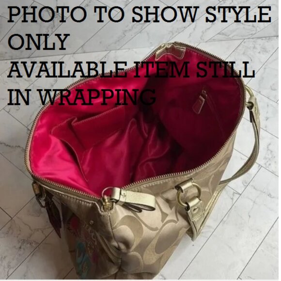 Coach Poppy Applique Shoulder Bag Pocket Tote F20099 Rare Limited Edition. NWT - Picture 7 of 15